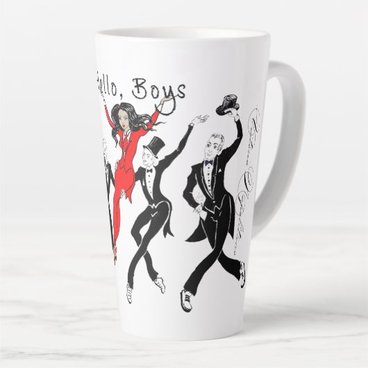 Bonjour, Garçons Latte Mug (Angle droit)