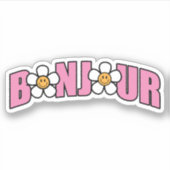 Bonjour, Goedemorgen in het Frans Sticker (Voorkant)