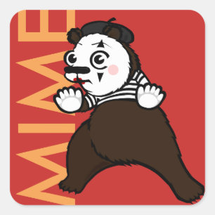 BONJOUR GRIZZLY PORTER MIME CARRÉ STICKERS