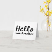 Bonjour guimauve - carte de note (Fleur jaune)