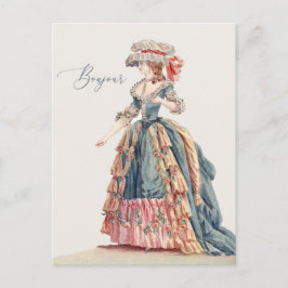 Bonjour Hallo Friend Marie Antoinette Greeting Briefkaart