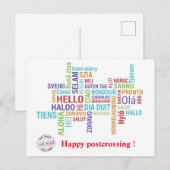 Bonjour Happy postcrossover. Briefkaart (Voorkant / Achterkant)