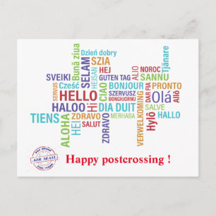Bonjour Happy postcrossover. Briefkaart