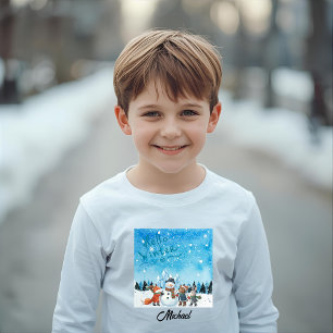 Bonjour hiver manches longues personnalisées