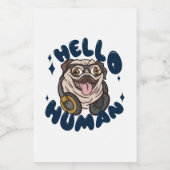 Bonjour homme Mocte chien Étiquette alimentaire (Étiquettes simples)