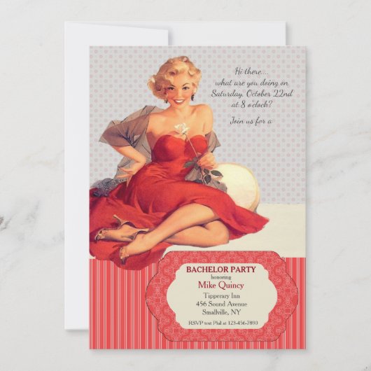 Bonjour Invitation à la soirée d'enterrement de vi (Devant)