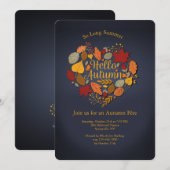 Bonjour Invitation Cœur d'Automne (Devant / Derrière)