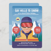 Bonjour Invitation de neige (Devant / Derrière)