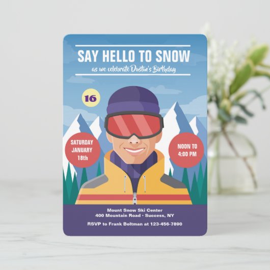 Bonjour Invitation de neige (Debout devant)