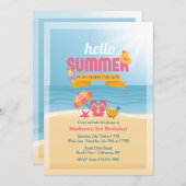 Bonjour Invitation d'été (Devant / Derrière)