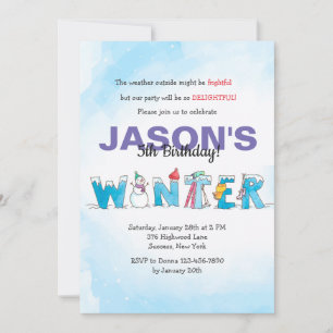 Bonjour Invitation hivernale