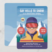 Bonjour Invitation Neige (Devant / Derrière)