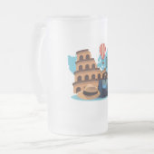 Bonjour Italie Frosted Glass Beer Mug (Devant gauche)