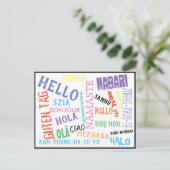 Bonjour Jambo Ciao Carte postale (Debout devant)