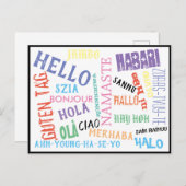 Bonjour Jambo Ciao Carte postale (Devant / Derrière)