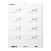 Bonjour Je M'Appelle Étiquette de Nom (Feuille entière)