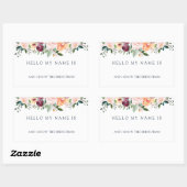 Bonjour, je m'appelle Étiquettes de nom pour douch (Feuille)