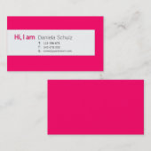 Bonjour ! Je suis - Cartes de visite pour dater (Devant / Derrière)