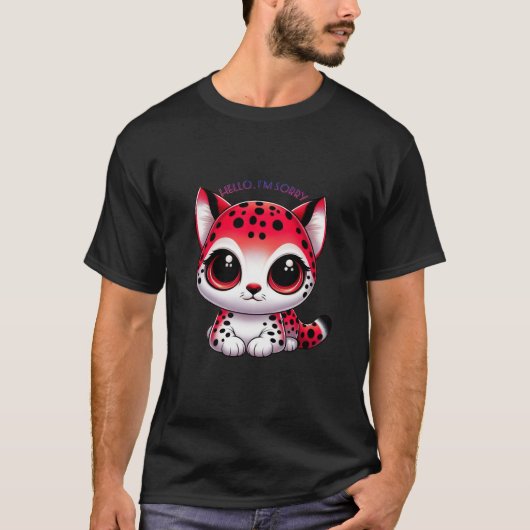 Bonjour Je suis désolé Basic Dark T-Shirt (Devant)