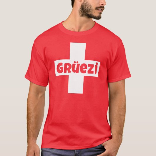 Bonjour je suis T-shirt de Gruezi de Suisse (Devant)