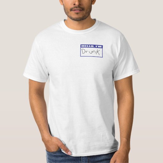 Bonjour, je suis T-shirt ivre (Devant)
