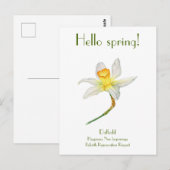 Bonjour jonquille de printemps avec le sens Carte (Devant / Derrière)