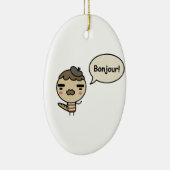 Bonjour. Keramisch Ornament (Rechts)