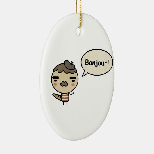 Bonjour. Keramisch Ornament (Rechts)