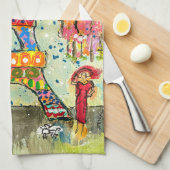 "Bonjour" Kitchen Towel Theedoek (Quarter Fold)