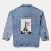 Bonjour Kleurrijke Parijs Denim Jacket (Achterkant)