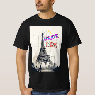 Bonjour Kleurrijke Parijs T-shirt