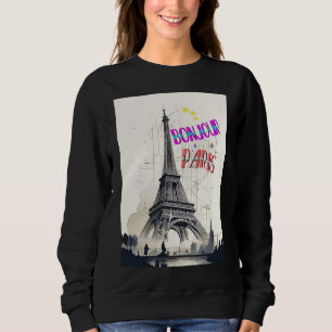 Bonjour Kleurrijke Parijs Trui