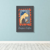 Bonjour Koffie Canvas Afdruk (Insitu (Houten vloer))