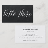 Bonjour là cartes de visite modernes de tableau (Devant / Derrière)