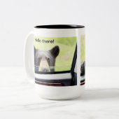 "Bonjour là !" Tasse d'ours noir (Devant gauche)