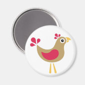 Bonjour le poulet ! Aimant de poulet funky (Recto/Verso)
