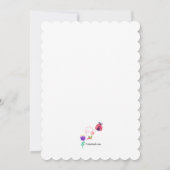 Bonjour, le Printemps est arrivé Invitation (Dos)