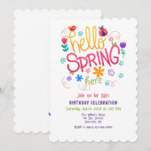 Bonjour, le Printemps est arrivé Invitation (Devant / Derrière)
