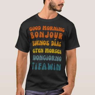 Bonjour, Le T-Shirt Multilingue Rétro