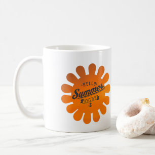Bonjour l'été apprécient, tasse fraîche d'art 