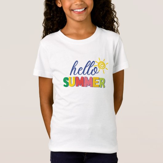 "bonjour l'été" t-shirt (Devant)