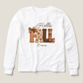 Bonjour Lettres de Style Patchwork d'Automne Enfan (Motif recto)