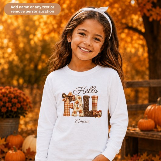 Bonjour Lettres de Style Patchwork d'Automne Enfan