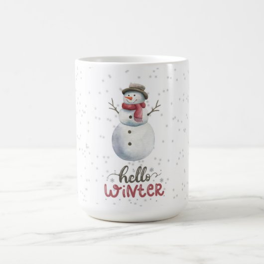 "Bonjour l'hiver" mug de snowman (Centre)