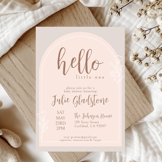 Bonjour Little One Baby shower Invitation