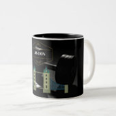 Bonjour Londres Mug à café à deux tons (Devant droit)