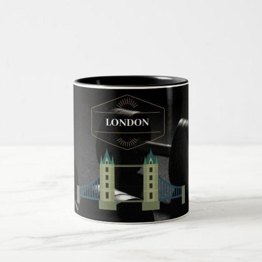 Bonjour Londres Mug à café à deux tons (Centre)