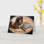 Bonjour ma carte d'ami (Fleur jaune)