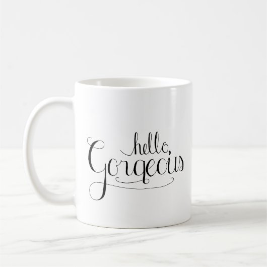 Bonjour magnifique café Mug (Gauche)