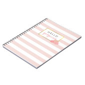 Bonjour Magnifique Carnet rose et gris Peony (Côté gauche)